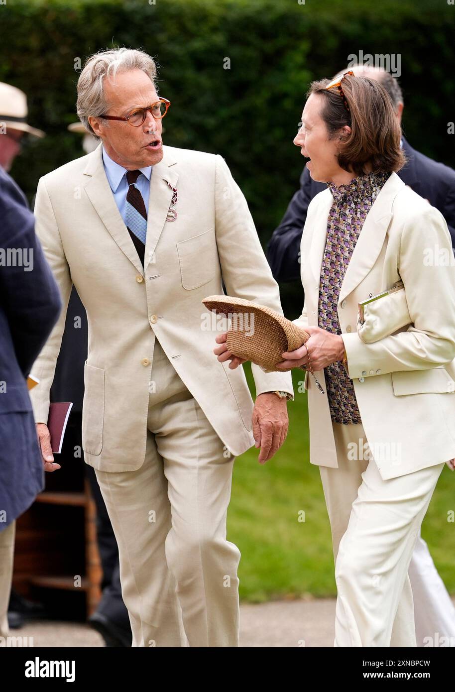 Der Duke of Richmond kommt am zweiten Tag des Qatar Goodwood Festivals auf der Goodwood Racecourse in Chichester an. Bilddatum: Mittwoch, 31. Juli 2024. Stockfoto