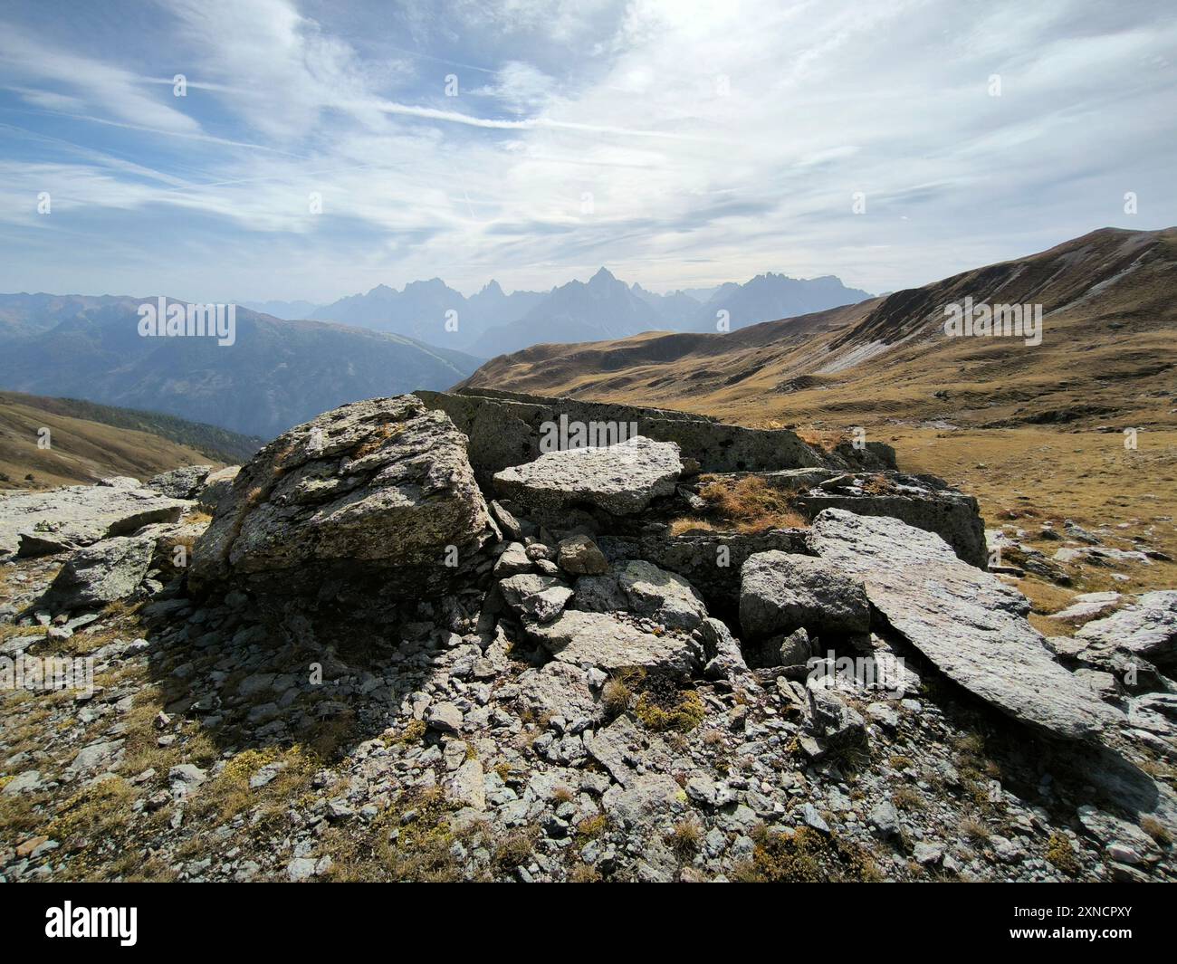 Felsen in den Bergen, Dolomiten, Italien Stockfoto