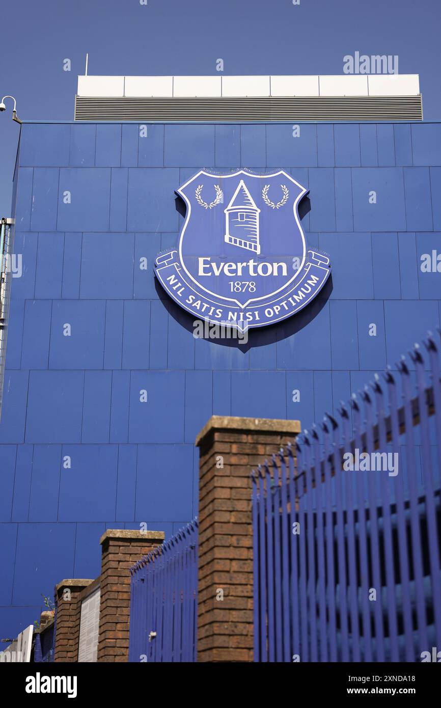 Die Heimat des Everton FC Goodison Park. Stockfoto