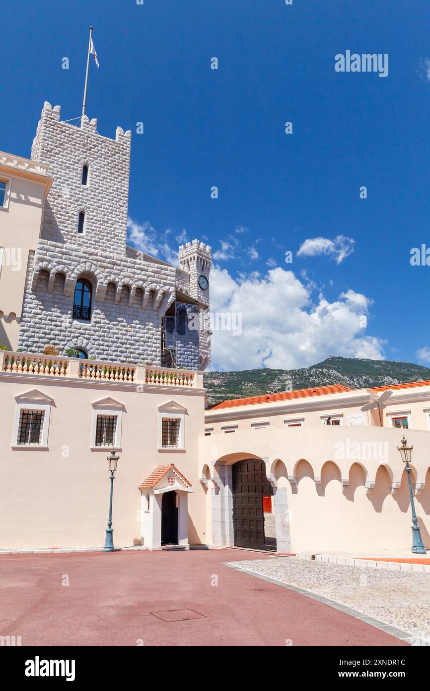 Außenansicht des Fürstenpalastes von Monaco in Monaco-Ville. Monte-Carlo Stockfoto