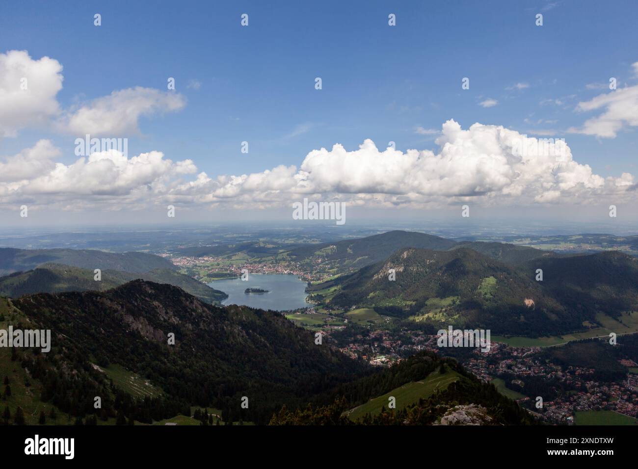 Bergwandern auf der Brecherspitze, Schliersee im Sommer Bayern, Deutschland Stockfoto