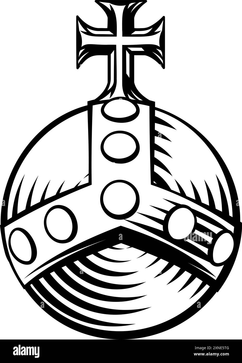 Royal Globus Cruciger Stavroforos Sphaira Orb Stock Vektor