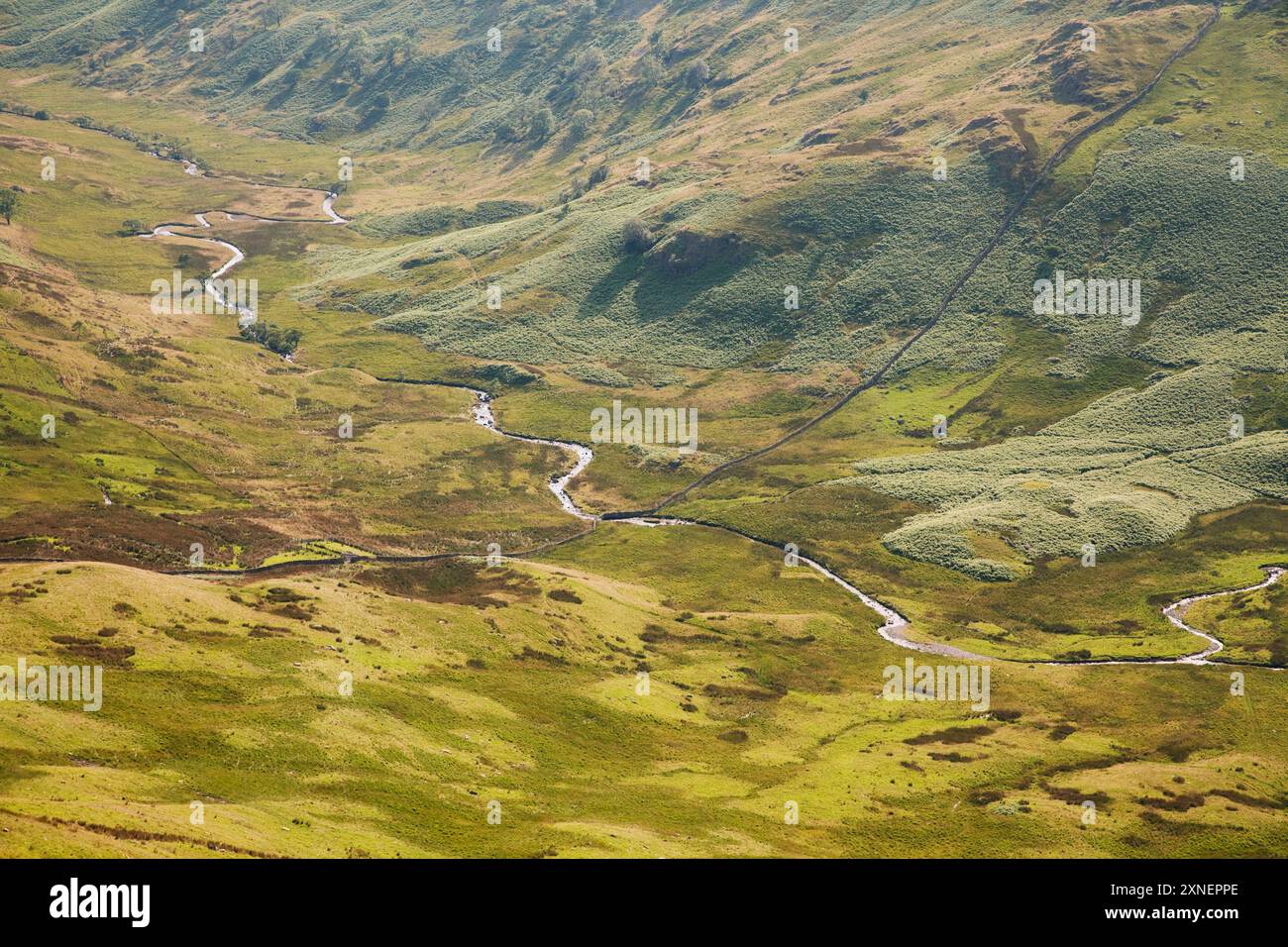 Fout Beck Valley aus der Nähe des Gipfels von Froswick, Lake District, Großbritannien Stockfoto