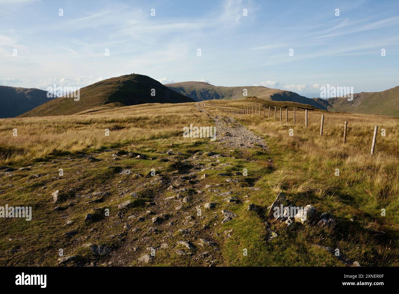 Der Blick nördlich von Yoke's Gipfeltreffen auf Ill Bell und Thornthwaite Crag im englischen Lake District Stockfoto