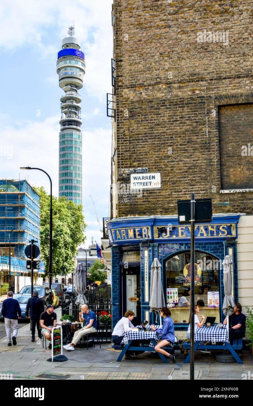 Farmer Cafe, Conway Street, Fitzrovia, Borough Of Camden, London, England, Großbritannien Stockfoto