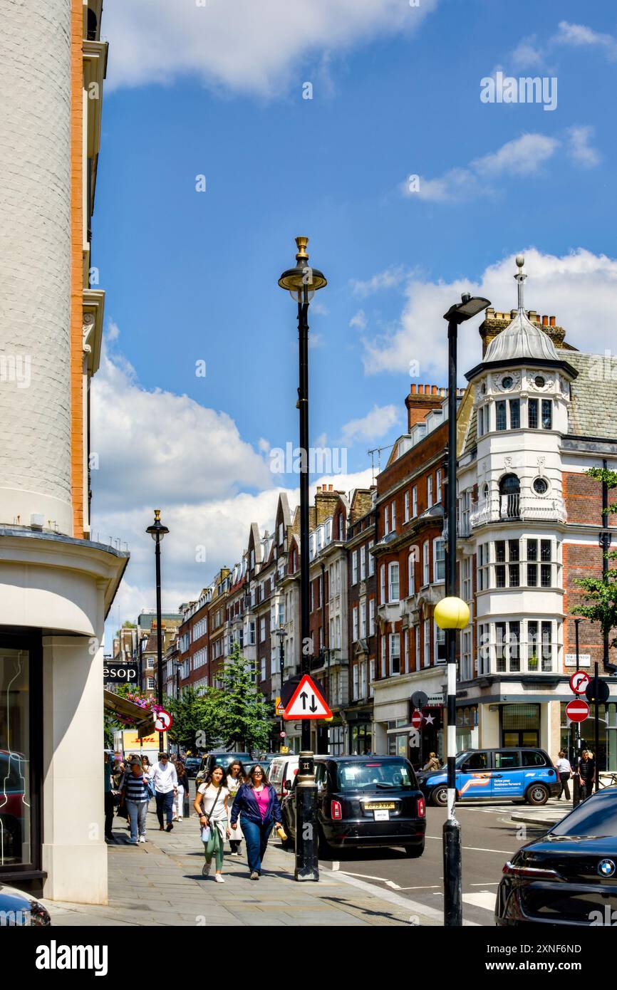 Marylebone High Street, City of Westminster, London, England, Großbritannien Stockfoto