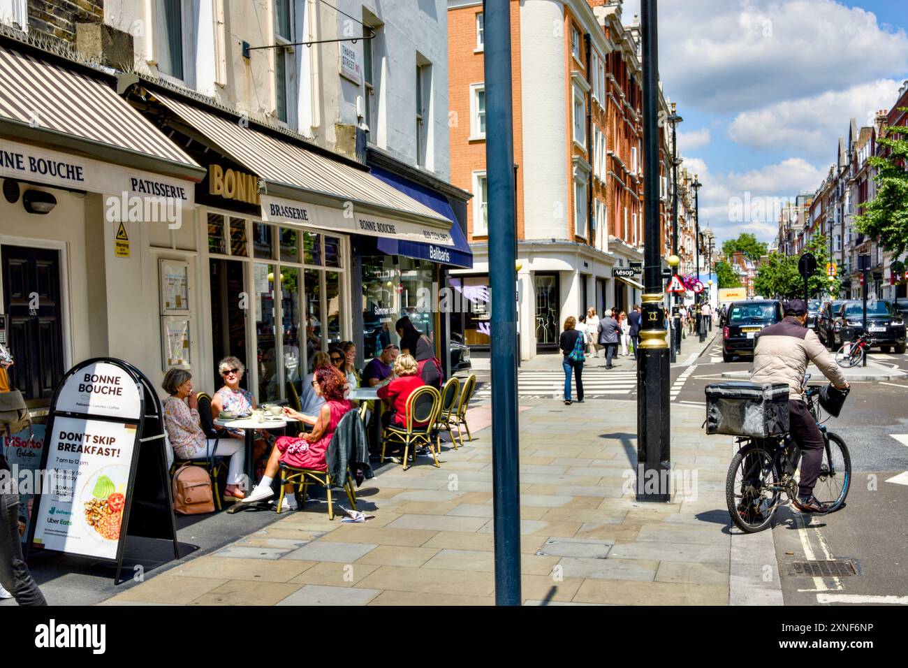 Marylebone High Street, City of Westminster, London, England, Großbritannien Stockfoto