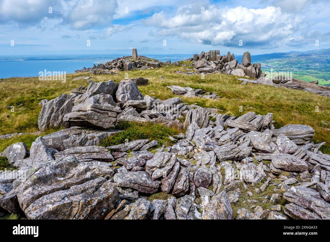 Der Gipfel des Bwlch Mawr auf der Lleyn/Llyn-Halbinsel in Gwynedd, Nordwales Stockfoto