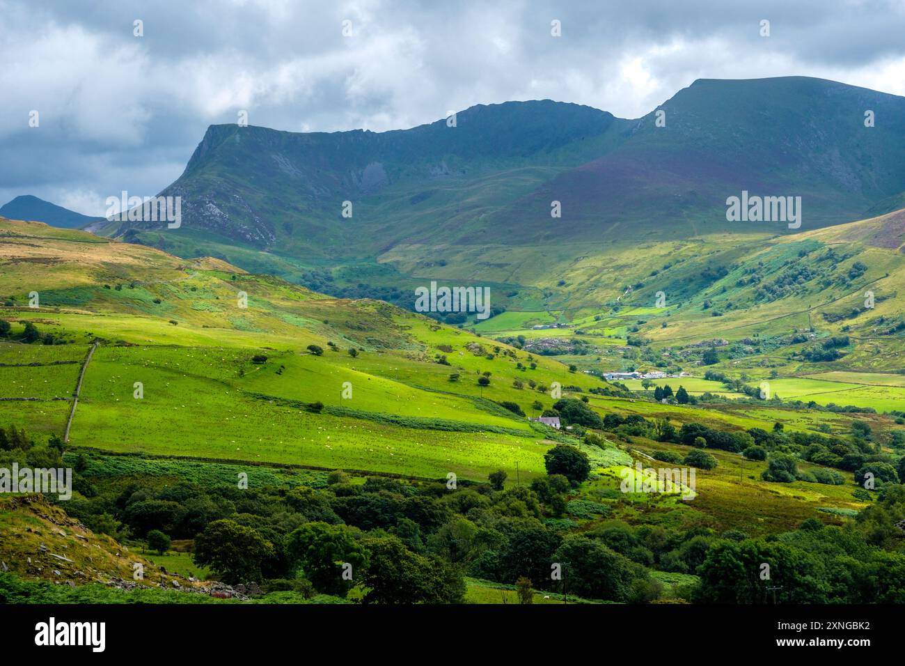 Der Nantle Ridge in Snowdonia/Eryri, ein beliebter Bergkamm-Spaziergang Stockfoto