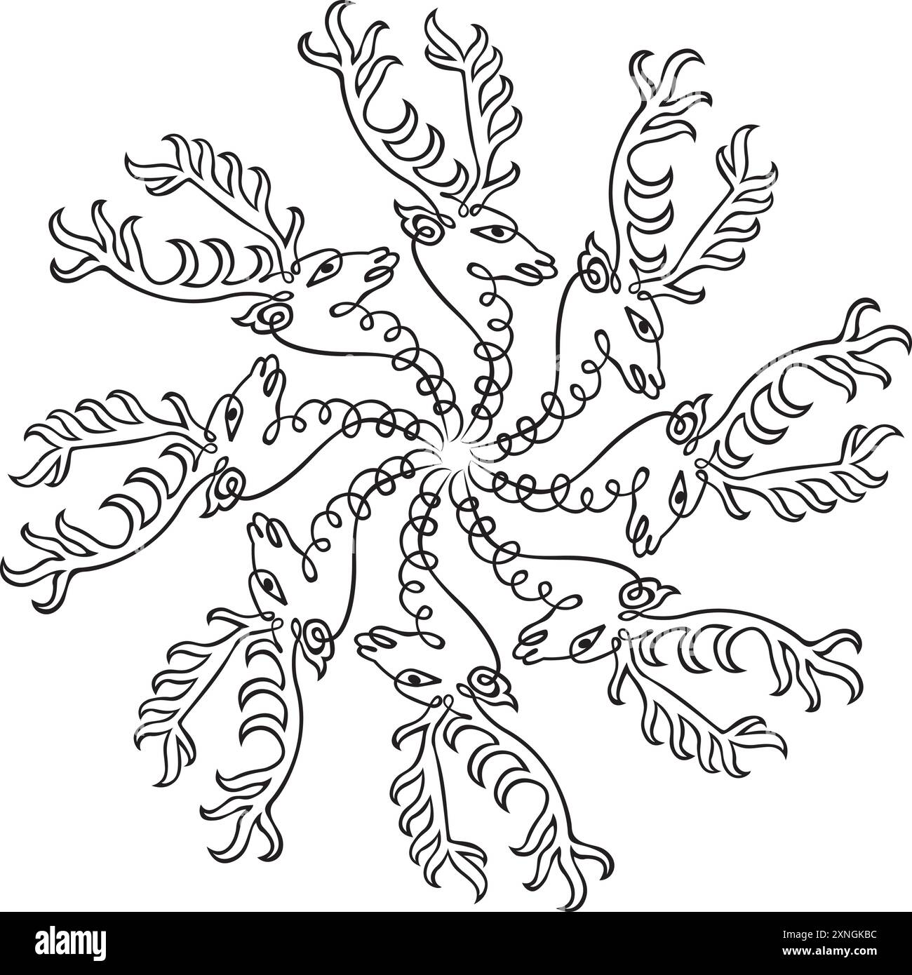 Abstrakte arabische Vintage Dekorative Kalligraphie dekorative Silhouette Symbol für Tattoo isolierten Vektor Stock Vektor Abstrakte arabische Vintage Dekorative Kalligraphie dekorative Silhouette Symbol für Tattoo isolierten Vektor Stock Vektor