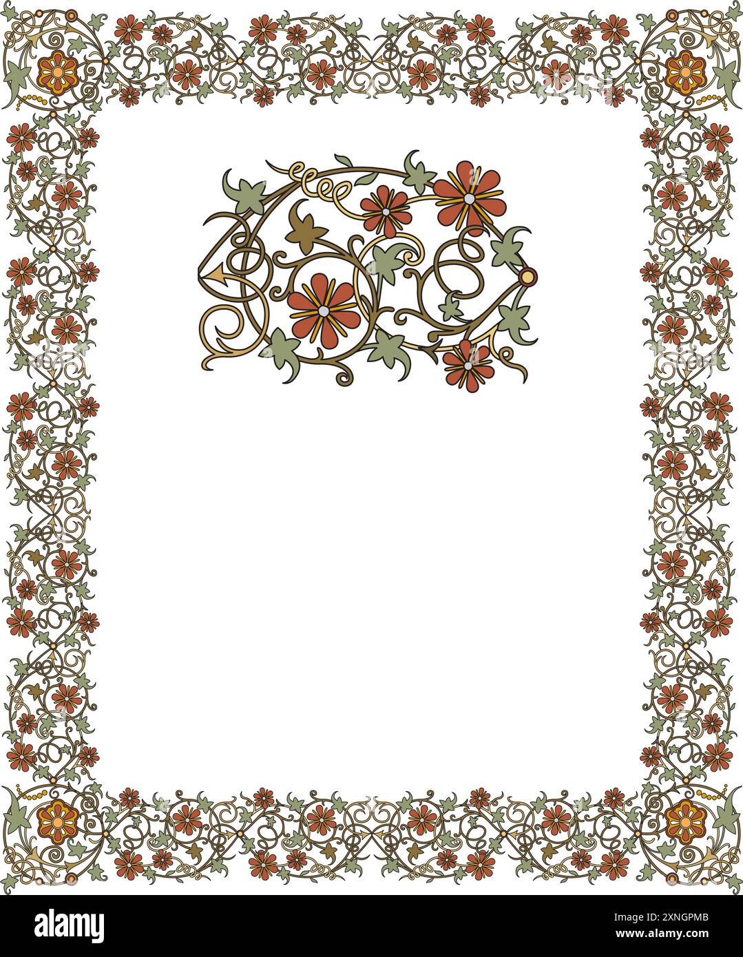 Vintage florale klassische kalligraphische Retro Vignette Scrollrahmen ornamentale Design Elemente schwarz und Farbe Set isoliert Vektor Stock Vektor Vintage florale klassische kalligraphische Retro Vignette Scrollrahmen ornamentale Design Elemente schwarz und Farbe Set isoliert Vektor Stock Vektor