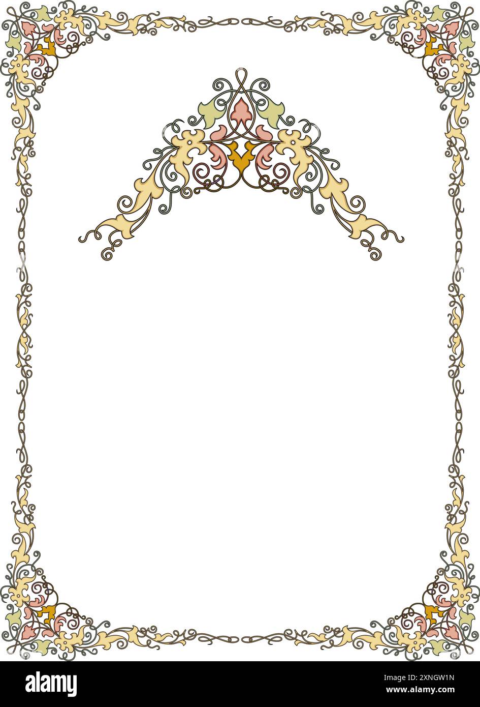 Vintage florale klassische kalligraphische Retro Vignette Scrollrahmen ornamentale Design Elemente schwarz und Farbe Set isoliert Vektor Stock Vektor Vintage florale klassische kalligraphische Retro Vignette Scrollrahmen ornamentale Design Elemente schwarz und Farbe Set isoliert Vektor Stock Vektor