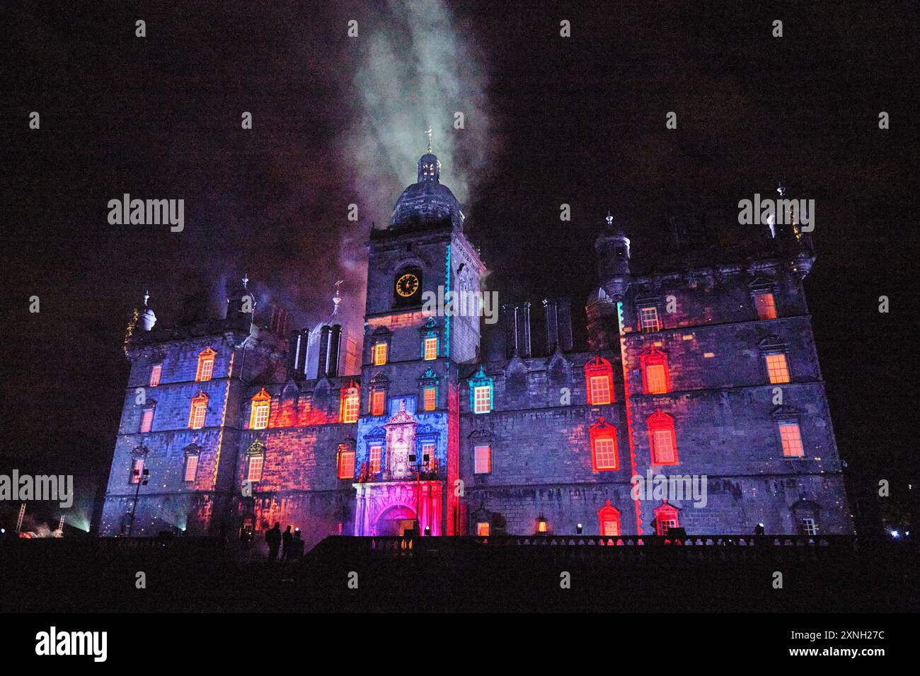 Edinburgh Schottland, Vereinigtes Königreich 31. Juli 2024. Wo Sie auf dem Schulgelände von George Heriot am Lauriston Place beginnen sollten, um die Pressevorschau der Eröffnungsveranstaltung des Edinburgh International Festivals zu sehen. „Credit sst/Alamy Live News“ Stockfoto