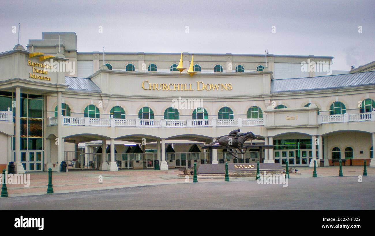 Churchill Downs - Heimstadion des Kentucky Derby Stockfoto