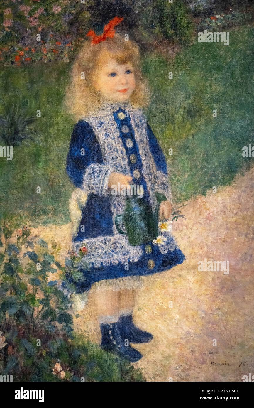 Gemälde von Auguste Renoir genannt Ein Mädchen mit einer Gießkanne, gemalt 1876 Stockfoto