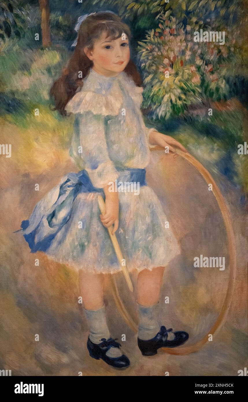 Gemälde von Auguste Renoir namens Girl with a Hoop, gemalt 1885 Stockfoto