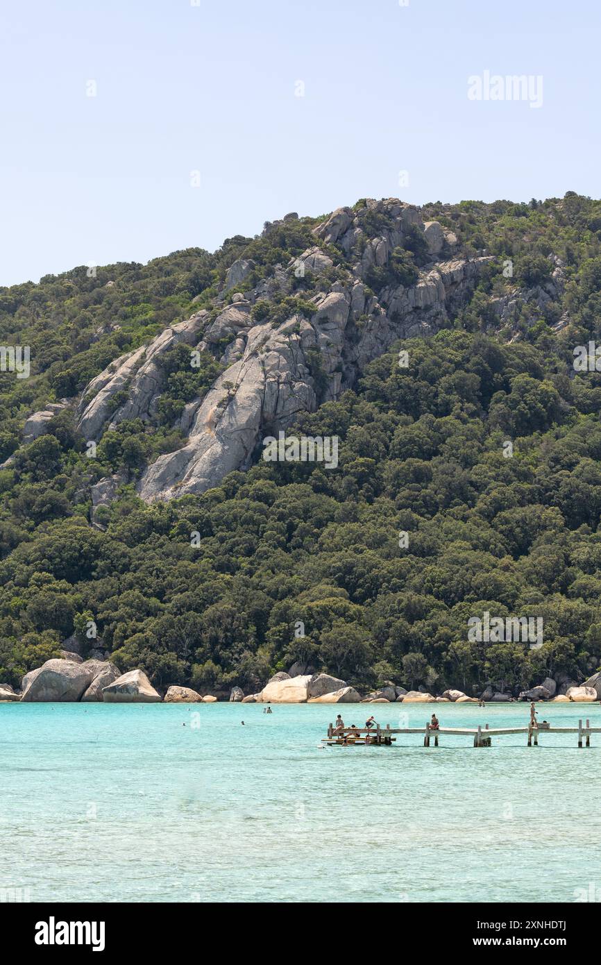 Santa Giulia Strand Korsika, Frankreich Stockfoto