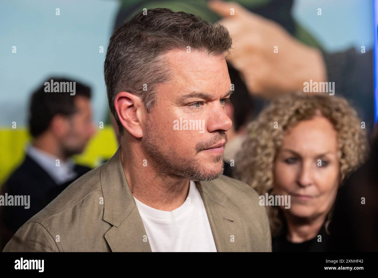 Matt Damon nimmt am 31. Juli 2024 an der Premiere von Apple Original Films „The Instigators“ im Jazz im Lincoln Center in New York Teil Stockfoto