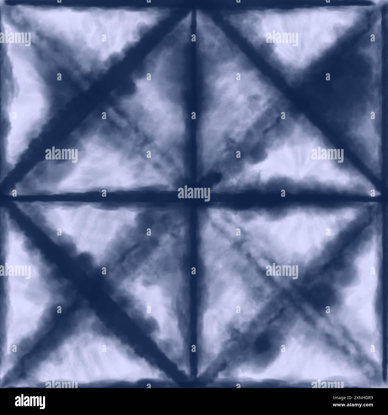 Nahtloses Muster in Indigoblau mit abstraktem Binde-Dye-Effekt. Entwickelt für Stoff, Textil, Kleidung, Stoffdrucke, Tapeten, Geschenkpapier, Kissen Stockfoto