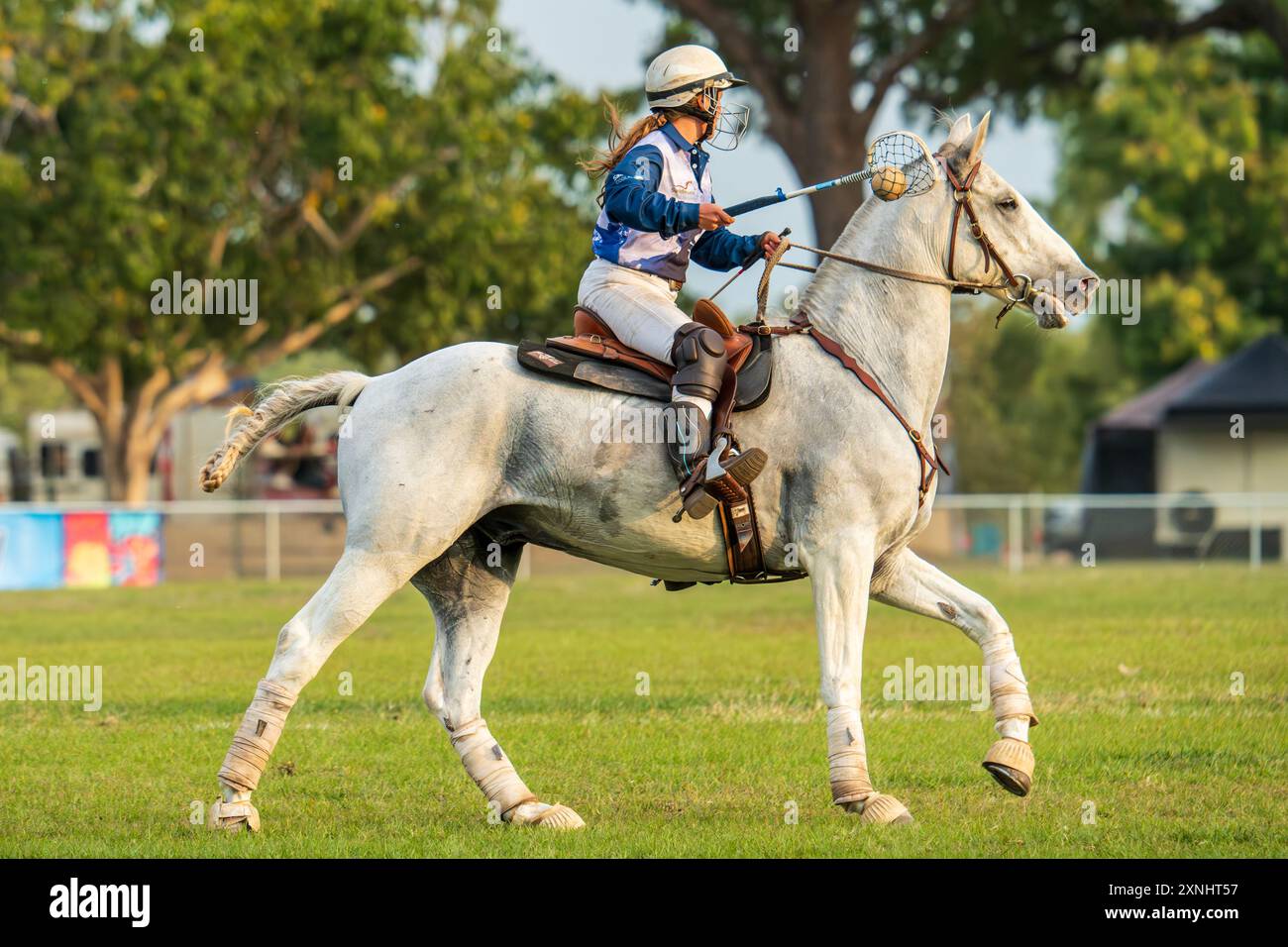 Polocross-Spiel bei der Royal Darwin Show 2024 Stockfoto