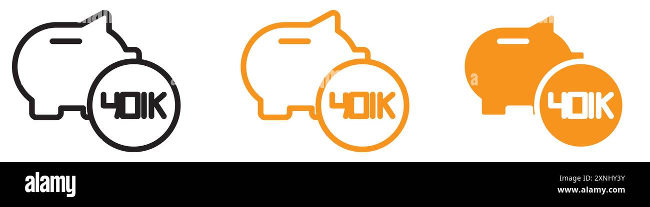 401K Pensionspreise Icon Web Design Logo Set Kollektion in flachem Vektor Stock Vektor 401K Pensionspreise Icon Web Design Logo Set Kollektion in flachem Vektor Stock Vektor