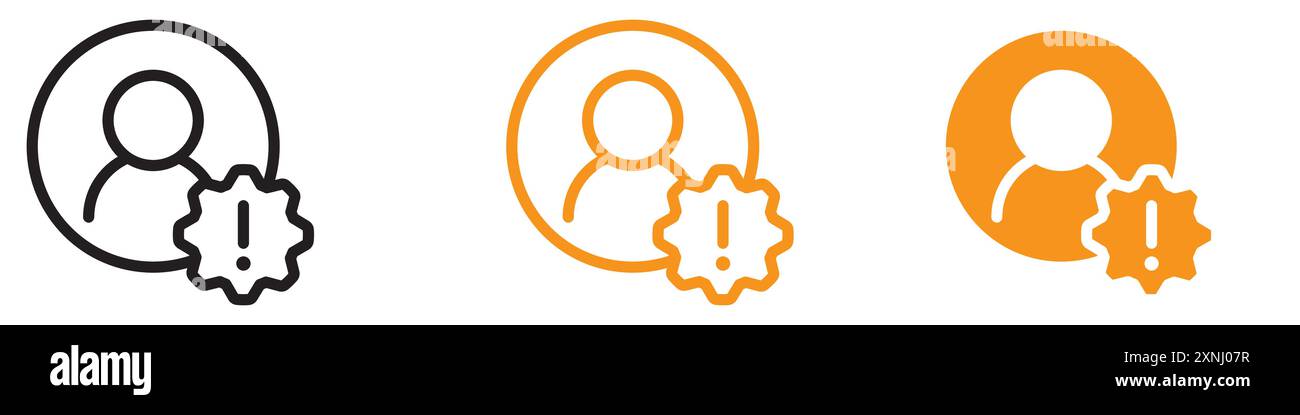 Gefälschte Konto Symbol Web Design Logo Set Kollektion in flachen Vektor Stock Vektor