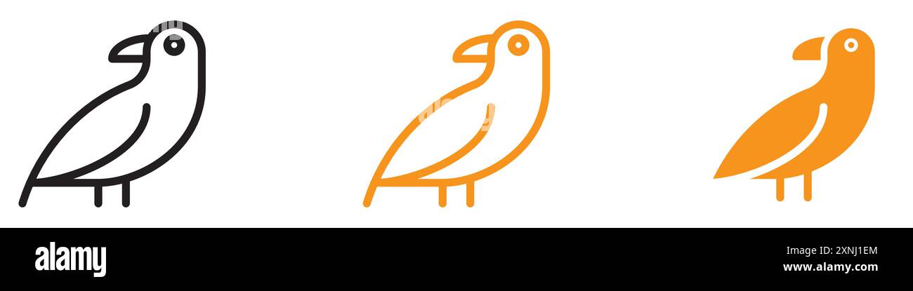 Set-Kollektion mit raven Icon im Webdesign in flachem Vektor Stock Vektor