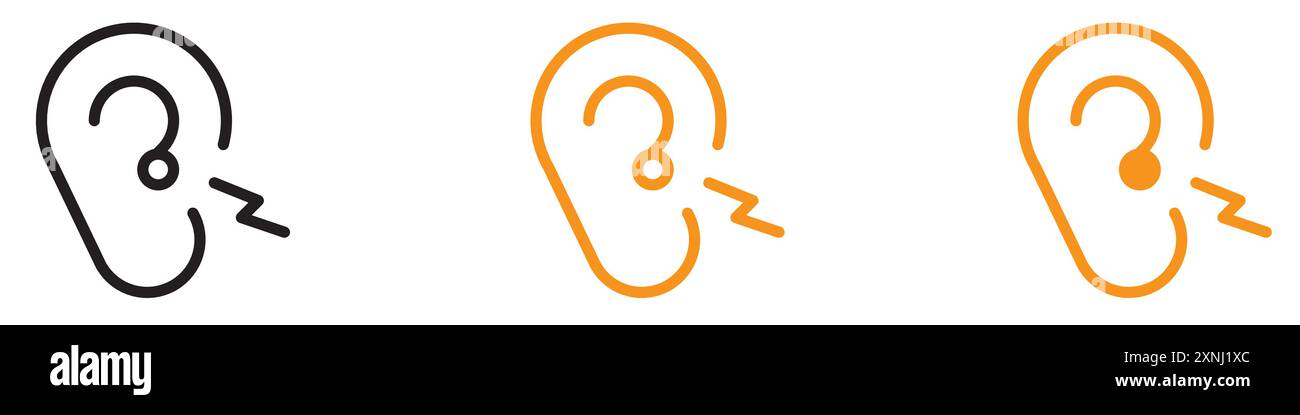 Otitis Icon Web Design Logo Set Kollektion in flachem Vektor Stock Vektor