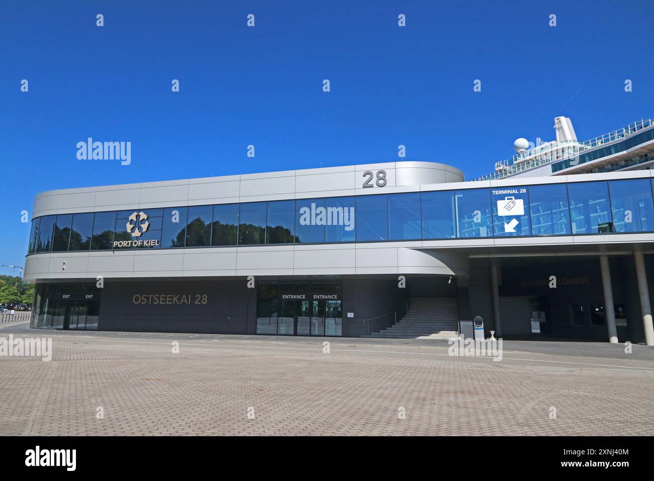 Hafen von Kiel Kreuzfahrtterminal, Deutschland Stockfoto