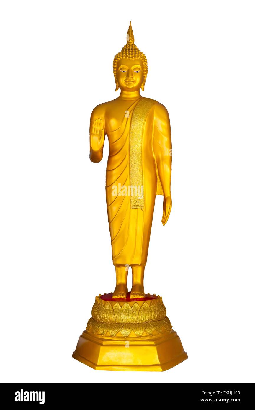 Buddha-Bild auf weißem Hintergrund isolieren Stockfoto
