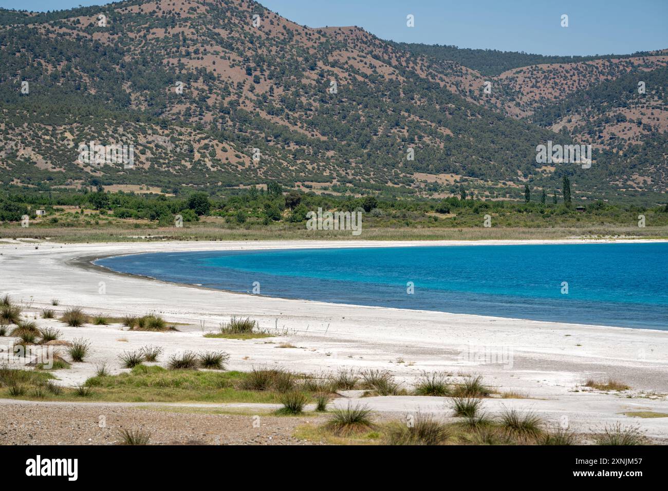 Türkisfarbener Salda See in Burdur Türkei. Türkischer Name Salda Golu Stockfoto
