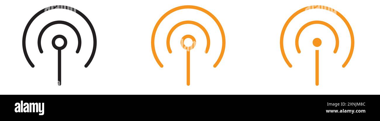 Broadcast-Symbol Webdesign-Logo-Set-Sammlung im Vektor Stock Vektor