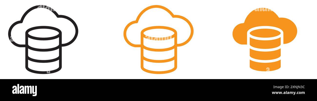 Datenspeichersymbol Webdesign-Logo-Sammlung im Vektor Stock Vektor