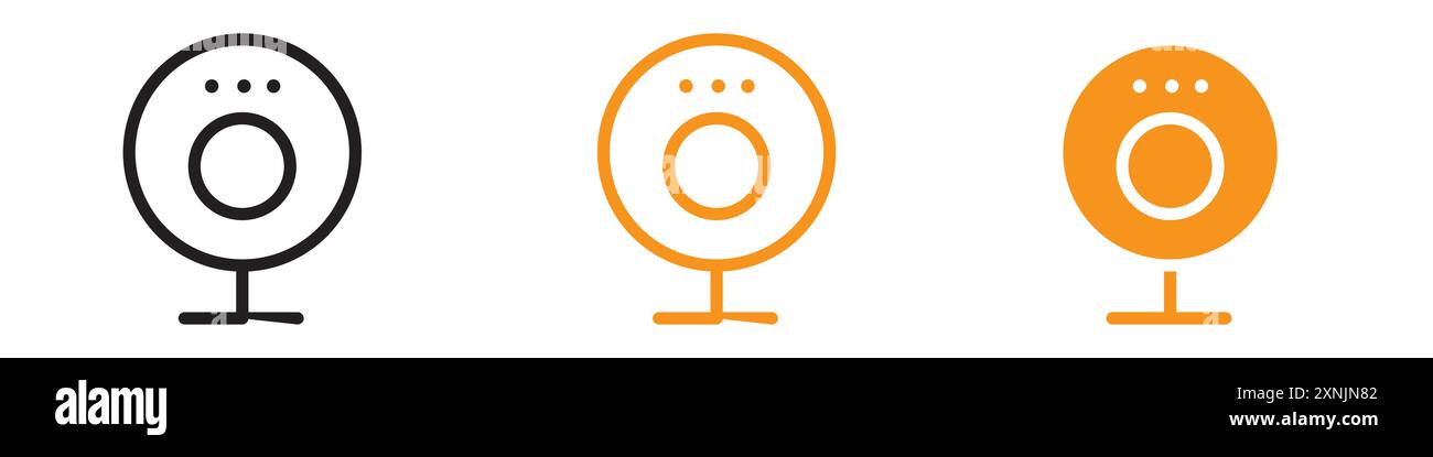 Digitale Webcam Symbol Webdesign Logo Set Sammlung in Vektor Stock Vektor