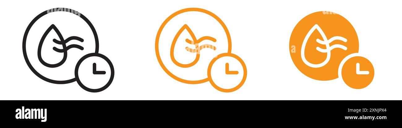 Schnell trocknende Icon-Logo-Set-Kollektion im Webdesign im Vektor Stock Vektor