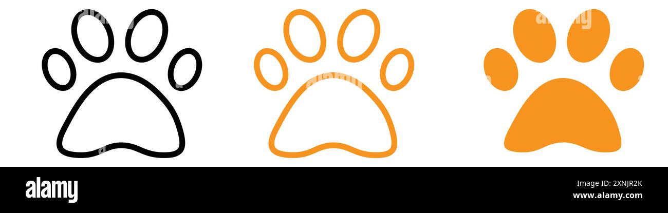 Paw Icon Webdesign-Logo-Set-Kollektion im Vektor Stock Vektor