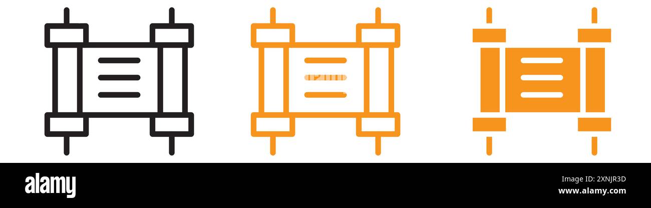 Torah Icon Webdesign-Logo-Set-Kollektion in Vektor Stock Vektor