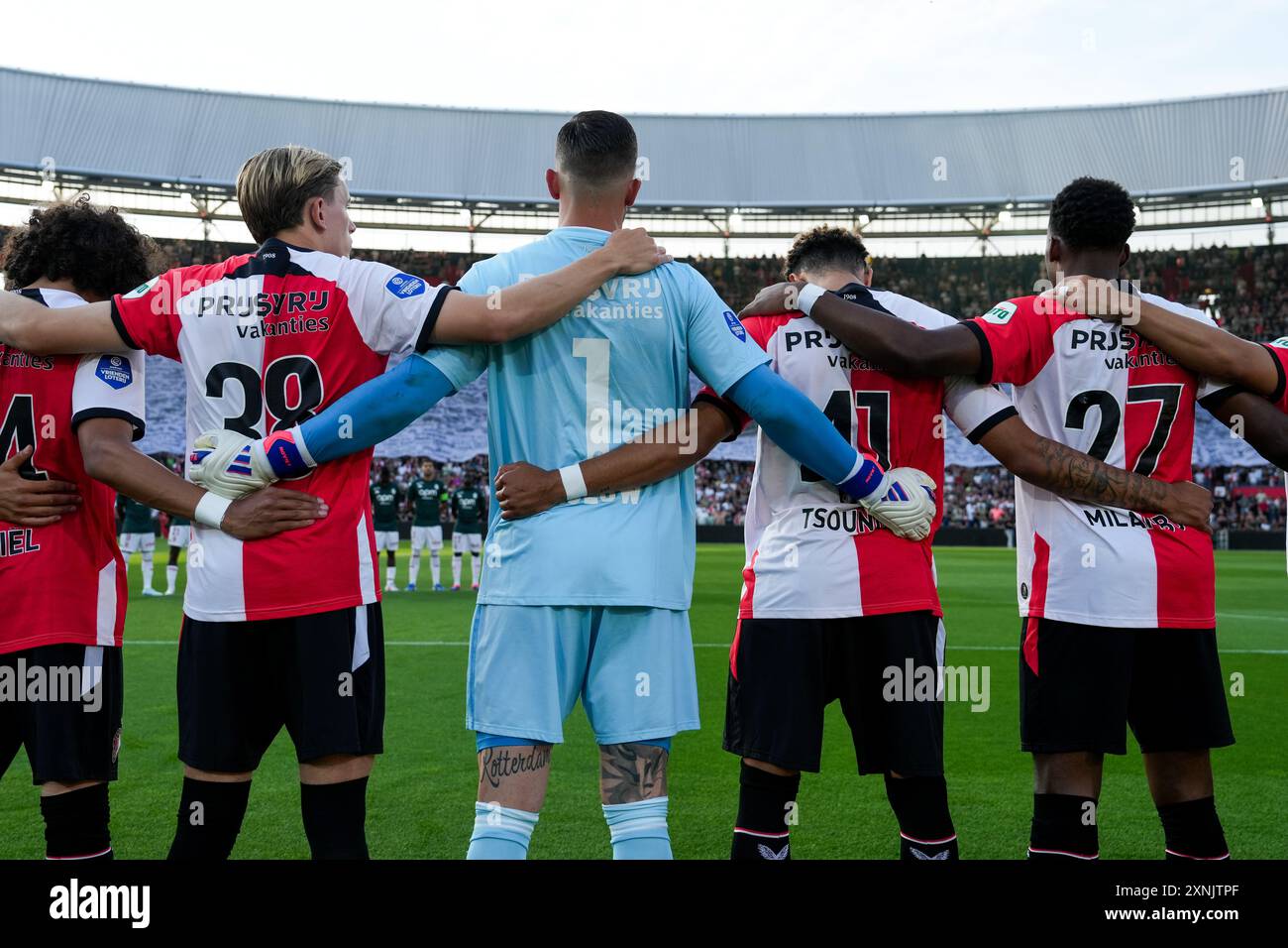 Rotterdam, Niederlande. 31. Juli 2024. Rotterdam - während des fith-Freundschaftsspiels zur Vorbereitung der Eredivisie-Saison 2024/2025. Das Eröffnungsspiel der Saison findet zwischen Feyenoord und AS Monaco FC am 31. Juli 2024 im Stadion Feijenoord de Kuip in Rotterdam, Niederlande, statt. Credit: Box to Box Pictures/Alamy Live News Stockfoto