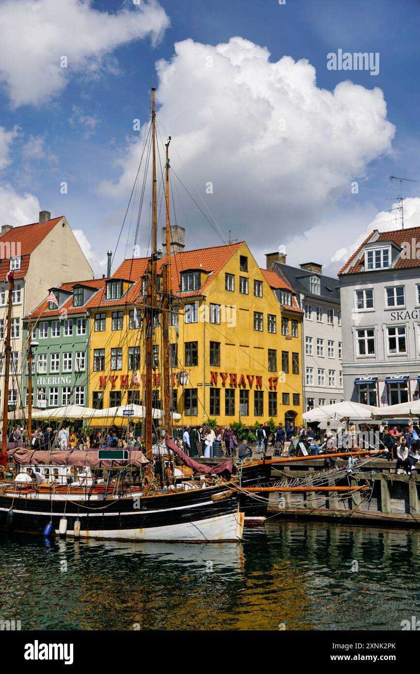 Nyhavn-Kanal, Nyhavn, Kopenhagen, Kopenhagen, Dänemark, Skandinavien, Europa Stockfoto