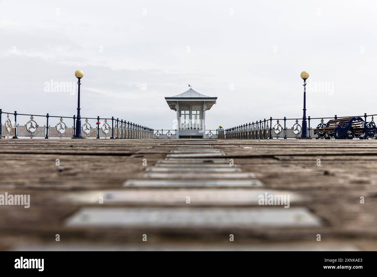 Swanage Pier, Swanage. Dorset, Großbritannien, England, viktorianischer Pier, Pier, Piers, Küste, Grade 2 gelistet, Swanage Town, Swanage Dorset, Dorset UK, Swanage UK, Stockfoto