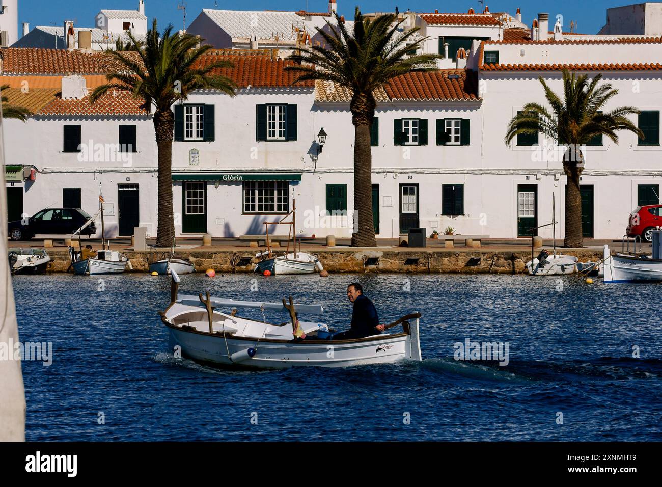 Fornells Bay, Menorca, Biospher-Reservat, Balearen, Spanien. Stockfoto