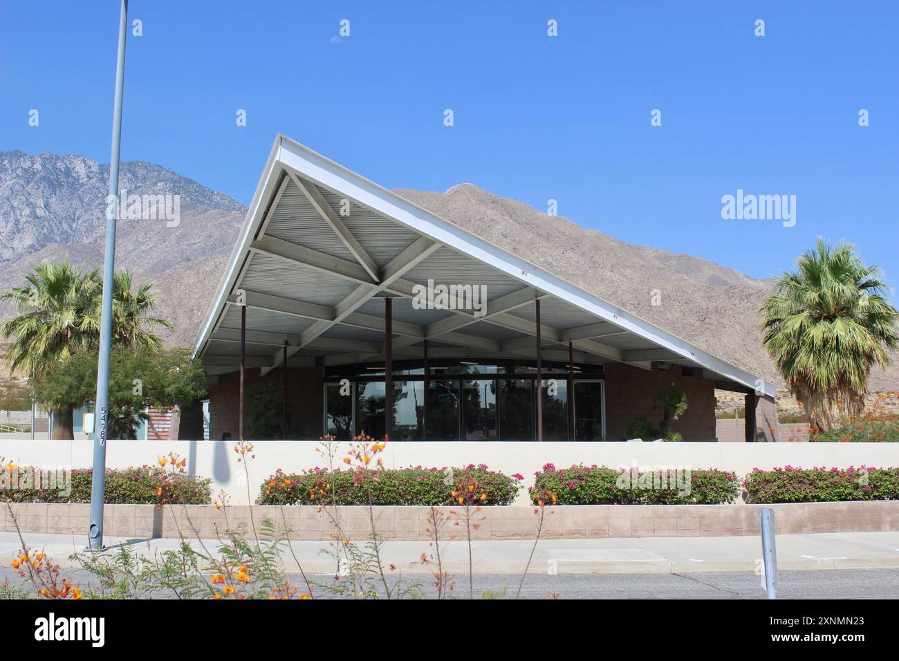 Besucherzentrum, ehemalige Straßenbahntankstelle, Palm Springs Stockfoto