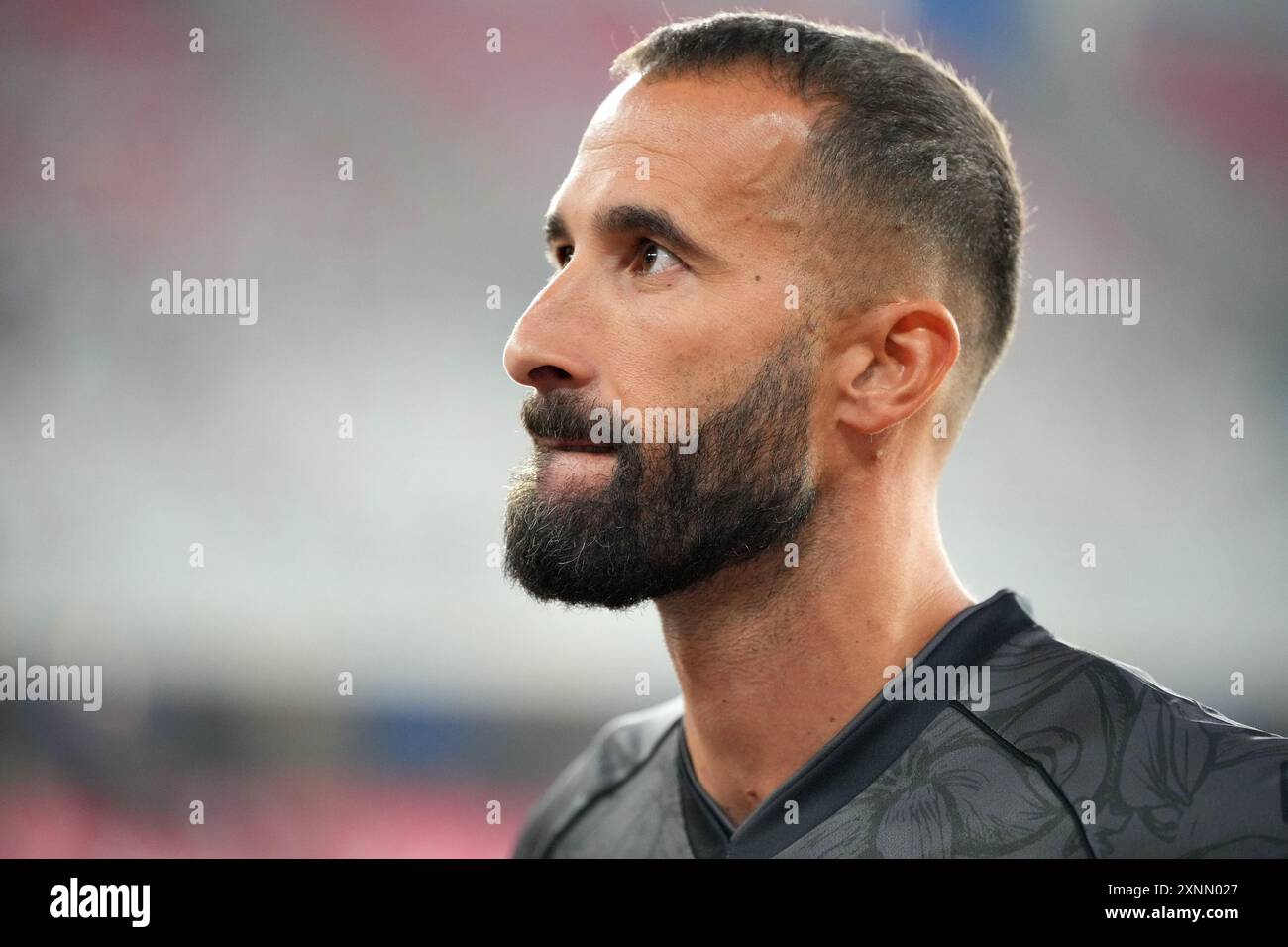 Valerio Di Cesare vom SSC Bari während Bari vs Salernitana, Freundschaftsfußballspiel in Bari, Italien, Juli 31 2024 Stockfoto
