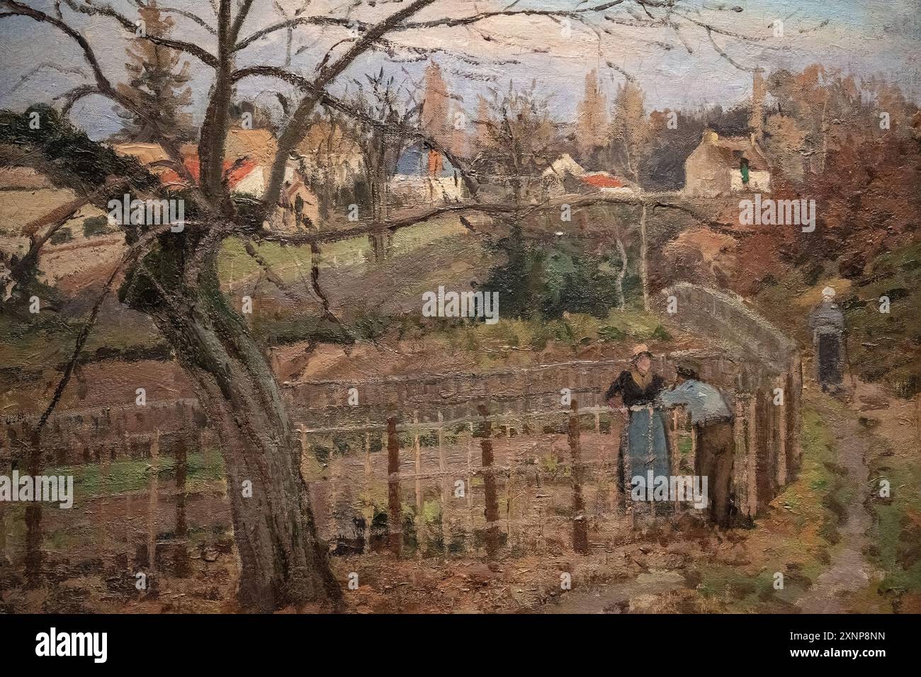 Gemälde von Camille Passarro, genannt der Zaun, gemalt 1872 Stockfoto