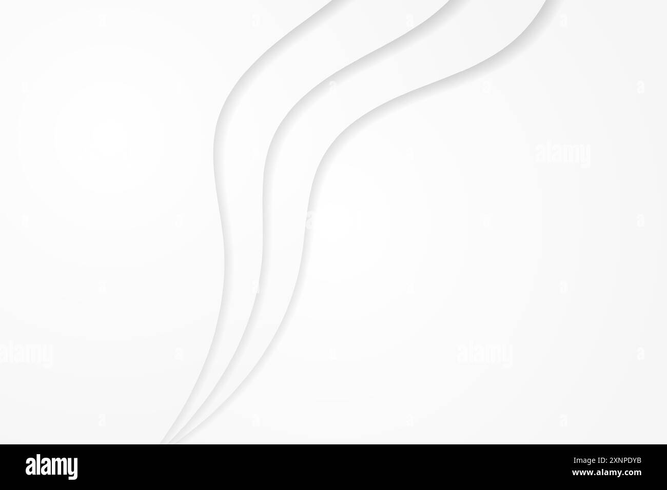 Weiße wellenförmige Formen in abstraktem 3D-Banner, Hintergrund, Webbanner und Hintergrundbild mit Streifenhintergrund, Banner-Konzepte Stock Vektor