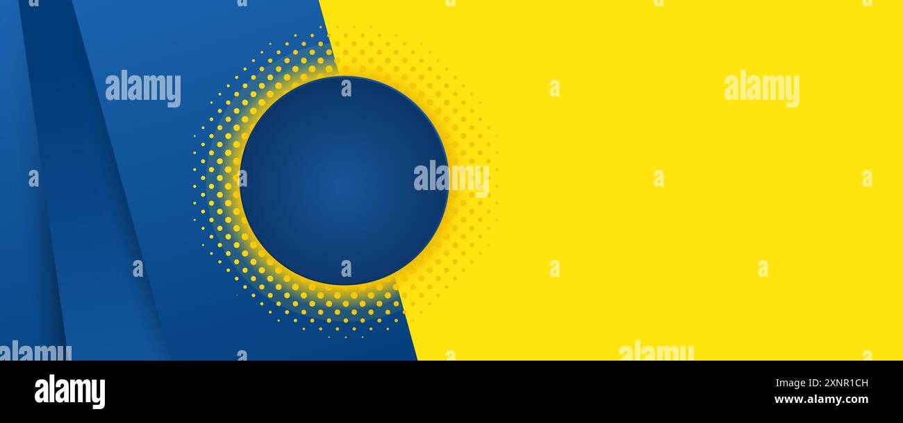 Trendiges Gelb mit verlaufendem blauen abstrakten Vektor-Hintergrund Verwendung für Verkauf Banner Vorlage Design, gelbes helles Poster. Großes Sonderangebot. Banner Stock Vektor