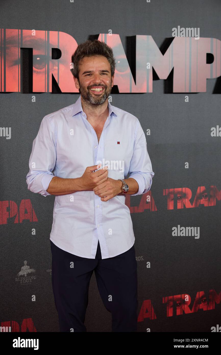 Madrid, Spanien. August 2024. Raul Pena nimmt am 8. Januar 2024 an der TRAP Premiere in Madrid Teil. (Foto: Hazhard Espinoza Vallejos/NurPhoto) Credit: NurPhoto SRL/Alamy Live News Stockfoto