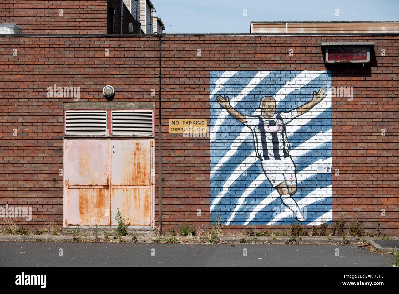 West Bromwich Albion Wandgemälde, West Bromwich Stadtzentrum, Sandwell, West Midlands, England, Großbritannien Stockfoto