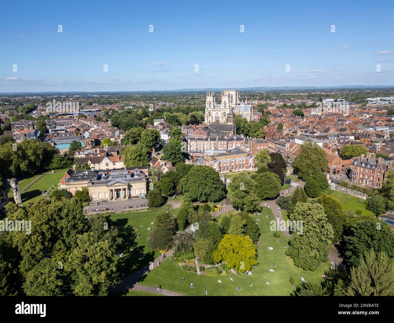 Luftaufnahme von York Minster, North Yorkshire, England. Stockfoto