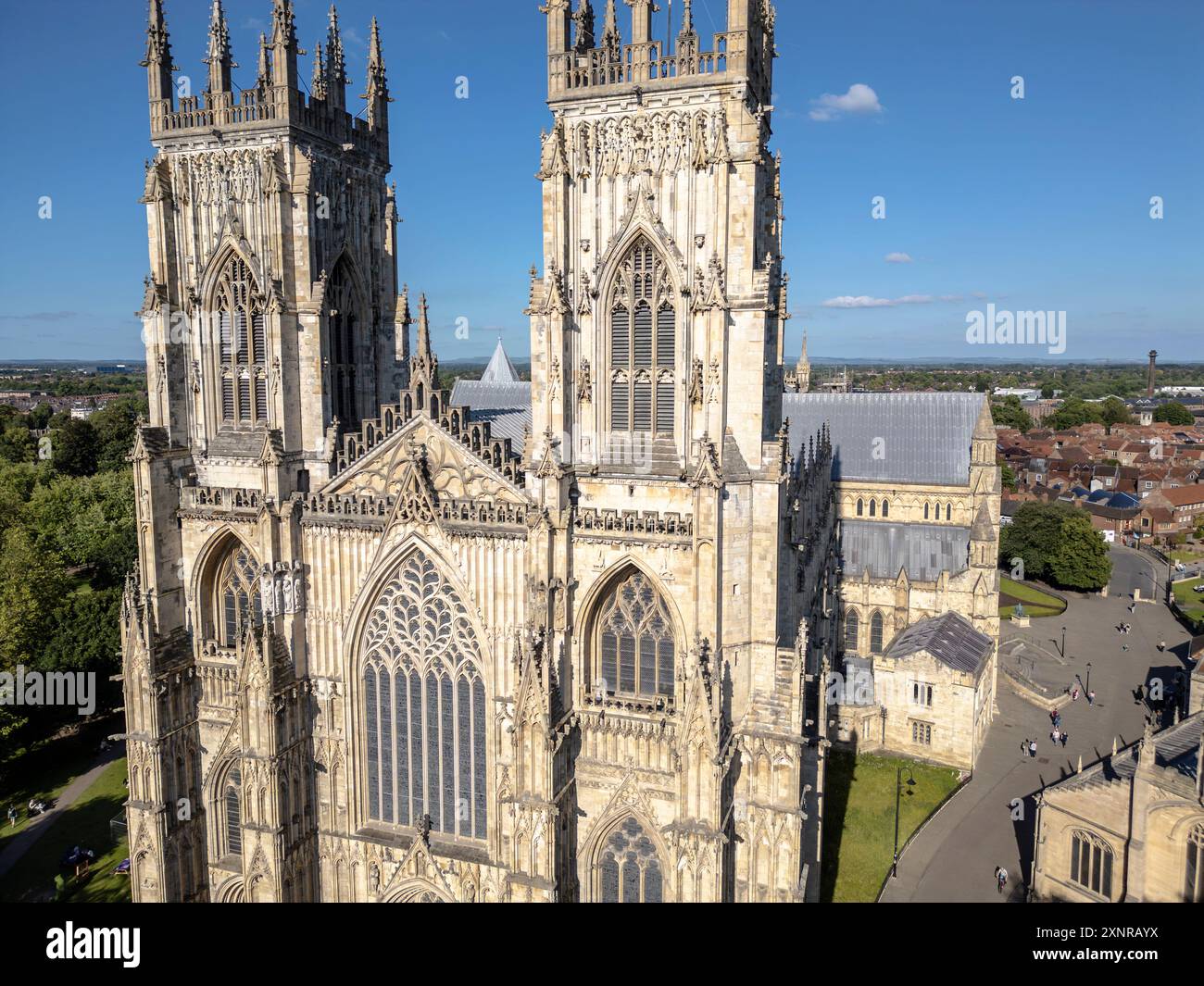 Luftaufnahme von York Minster, North Yorkshire, England. Stockfoto